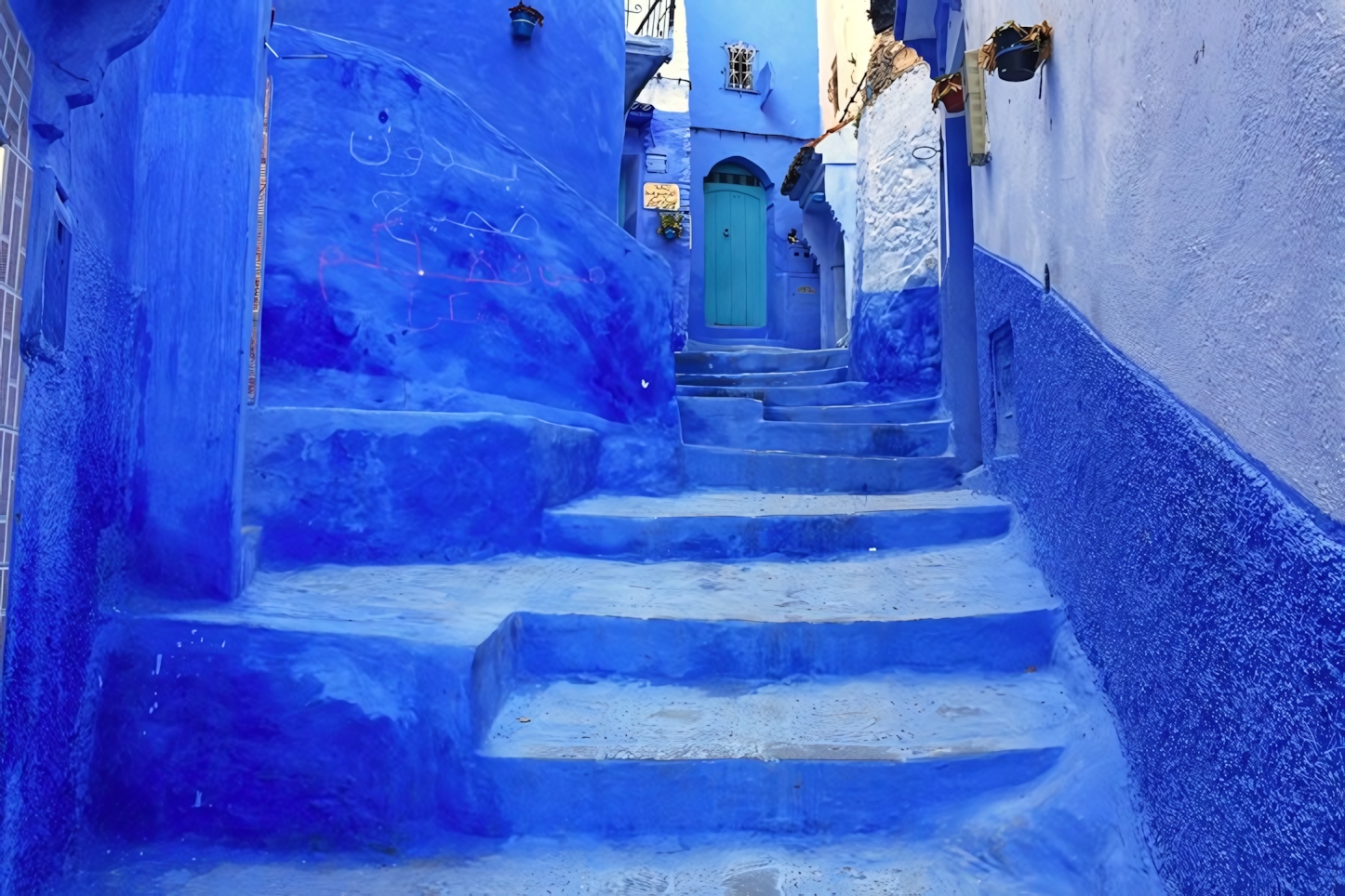 Blue-painted houses of Medina