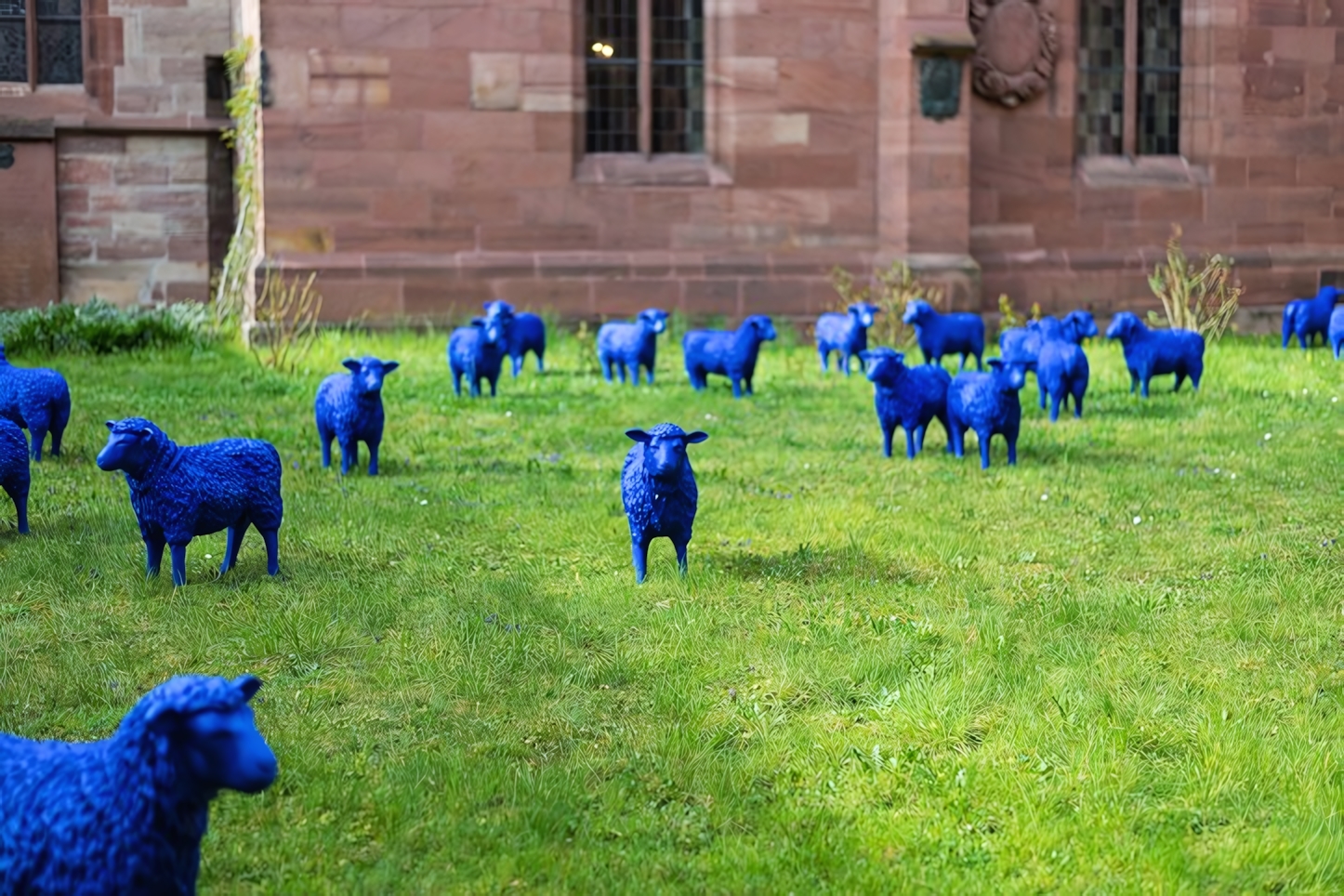 Blue sheep in the Basel Minster