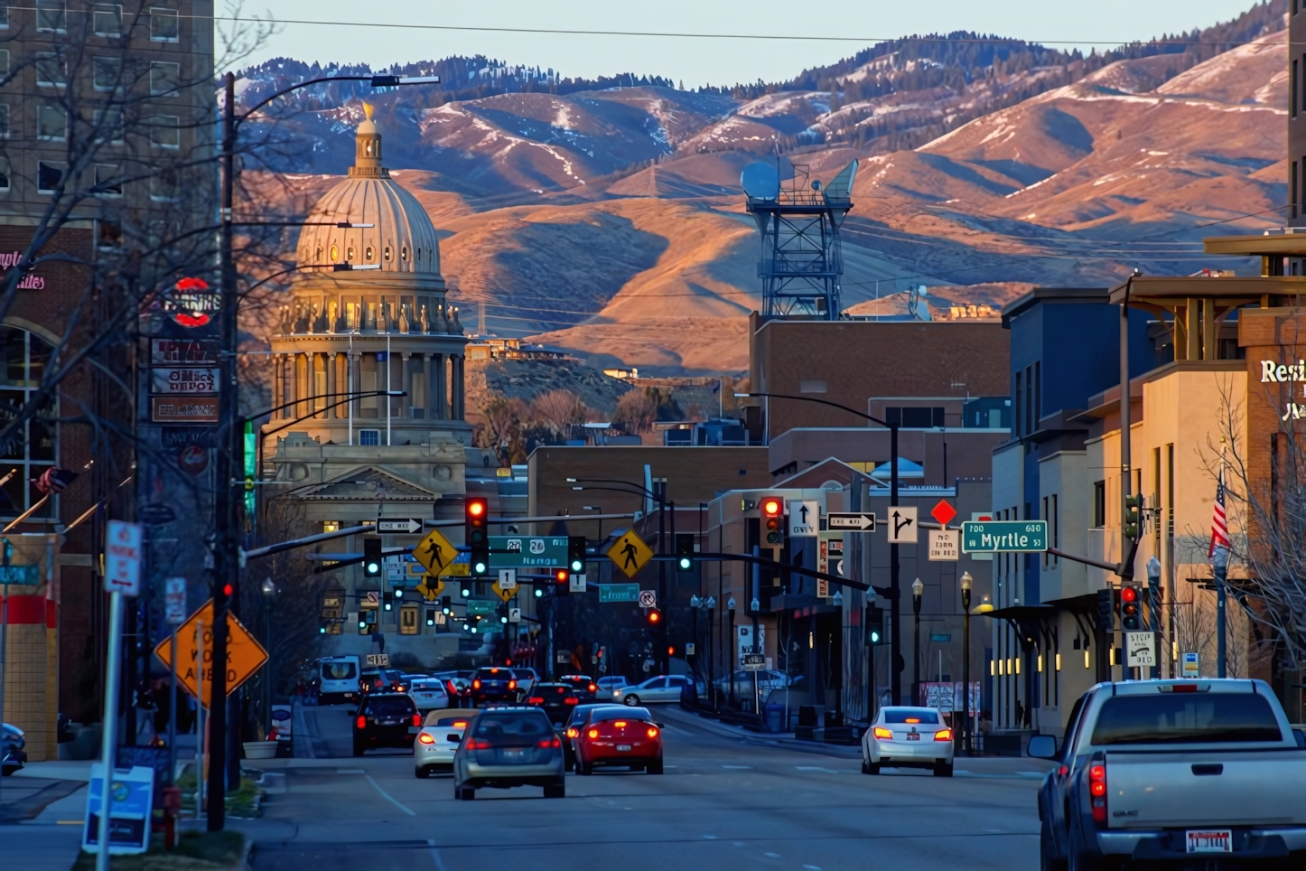 Boise in the evening