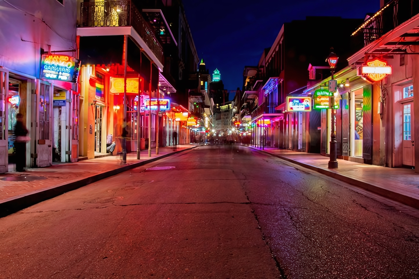 Bourbon Street at Night, New Orleans