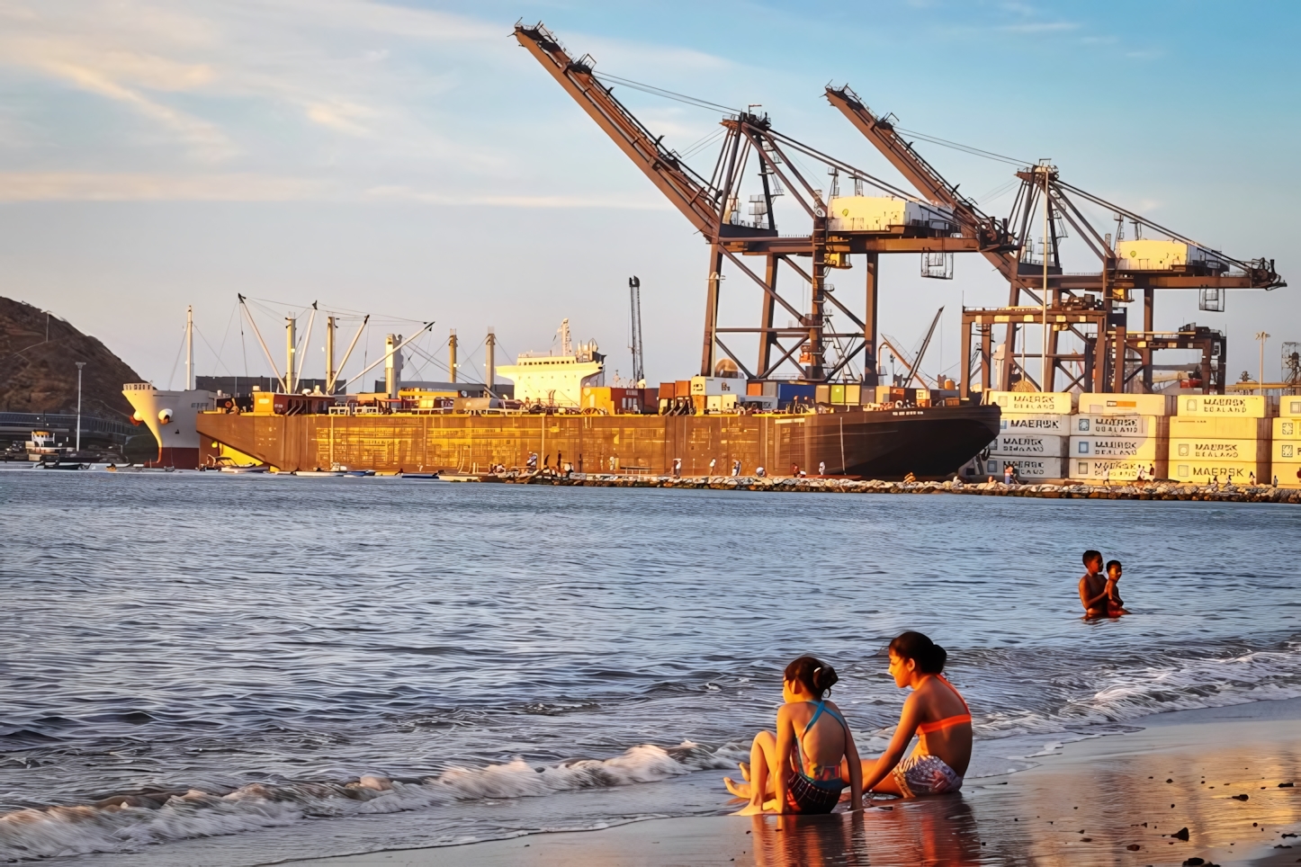 City Beach in the evening, Santa Marta