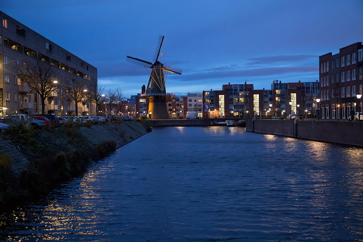 Delfshaven at night, Rotterdam