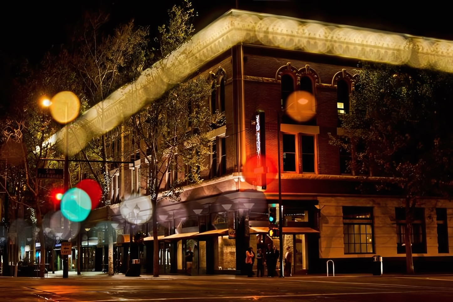 Downtown at night, San Jose