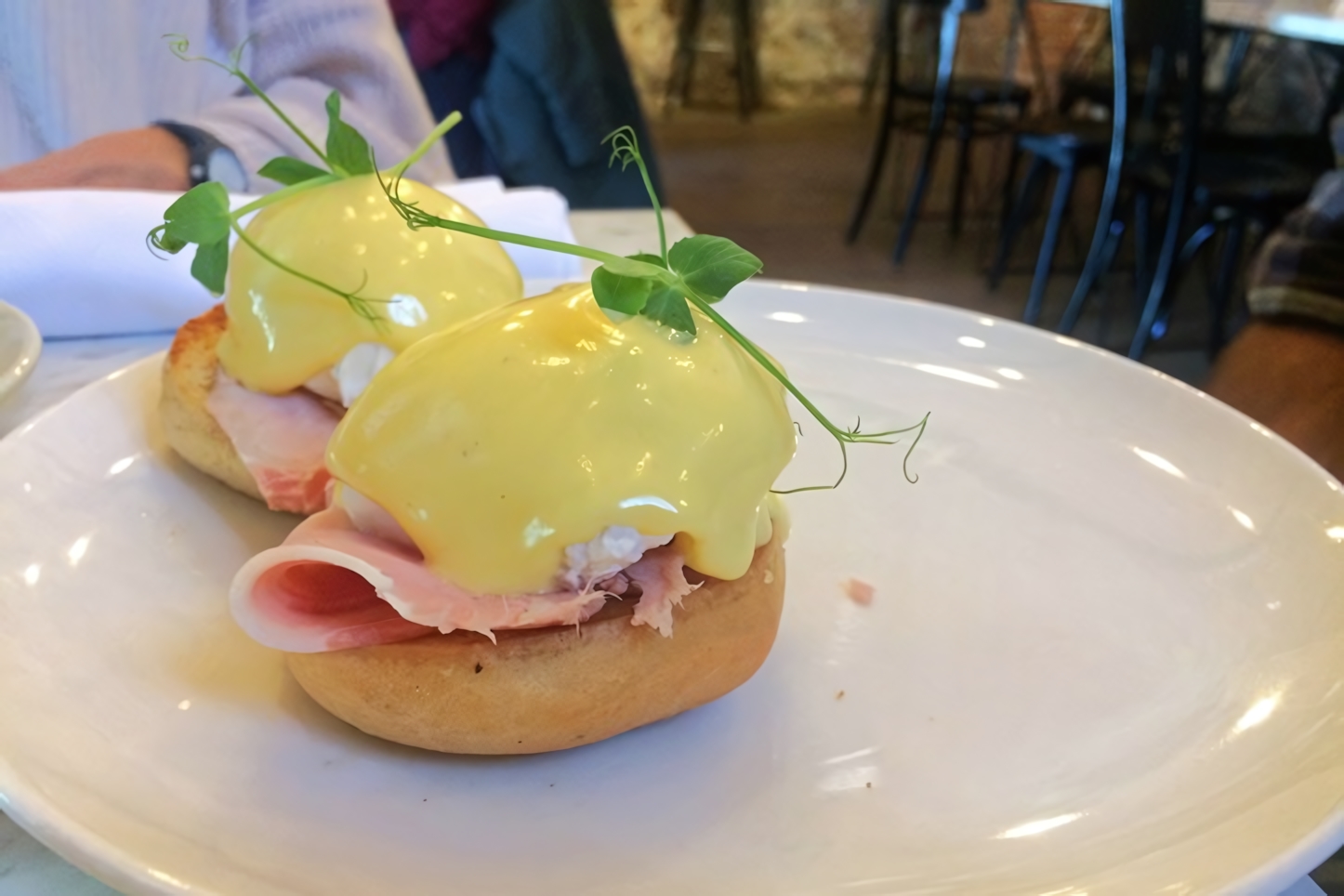 Eggs Benedict in Ek Bistro, Ljubljana