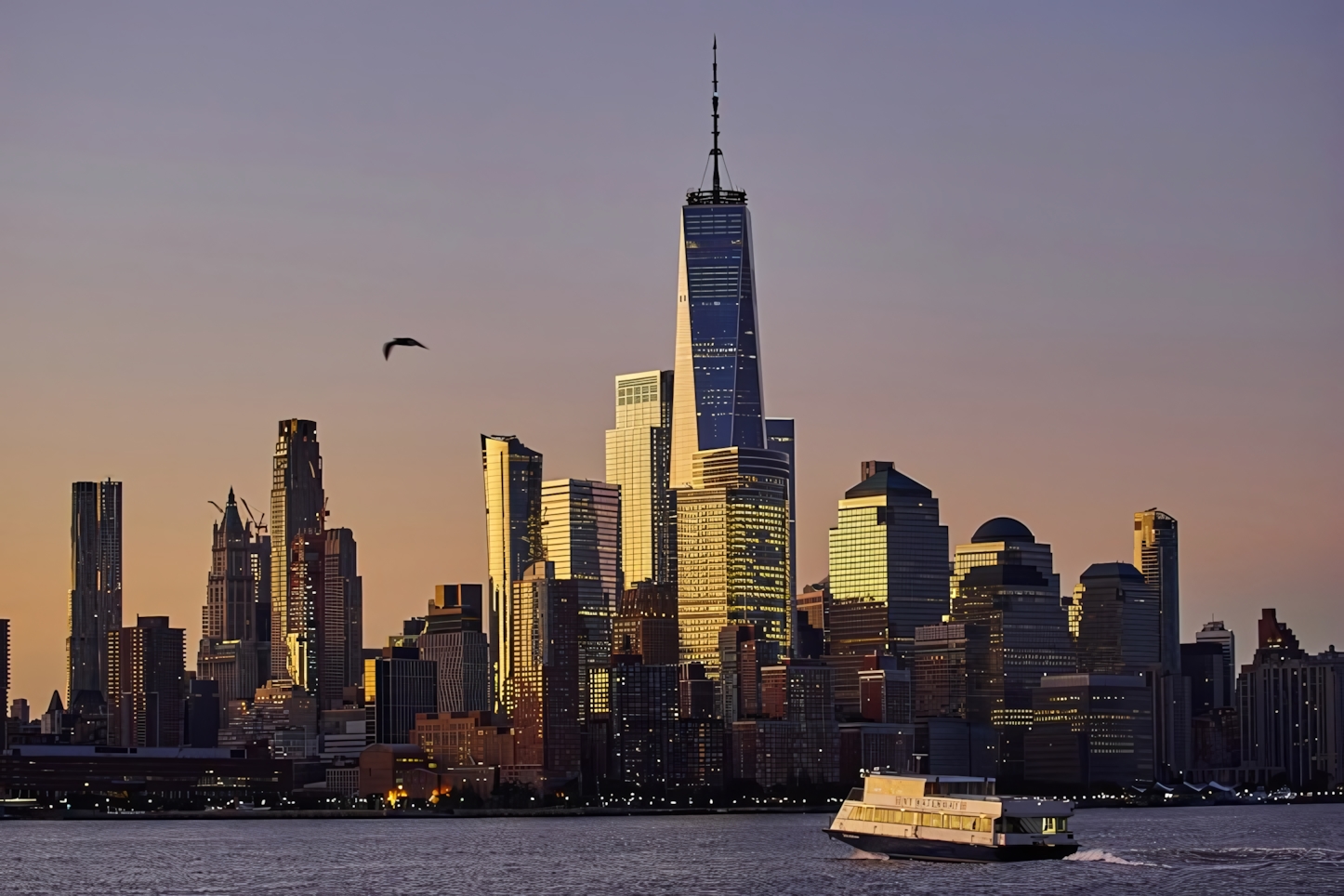 Hudson River at dawn, New Jersey