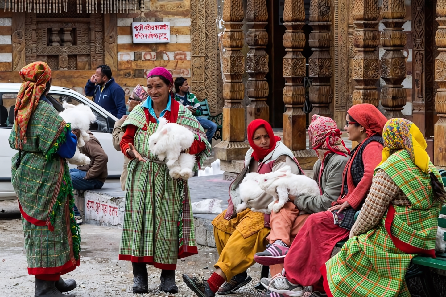 In front Vashistha temple, Manali