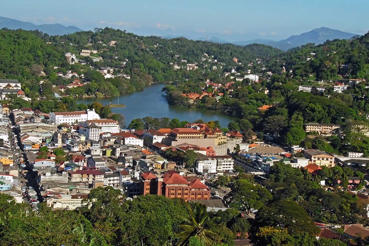 Kandy from the big Buddha statue