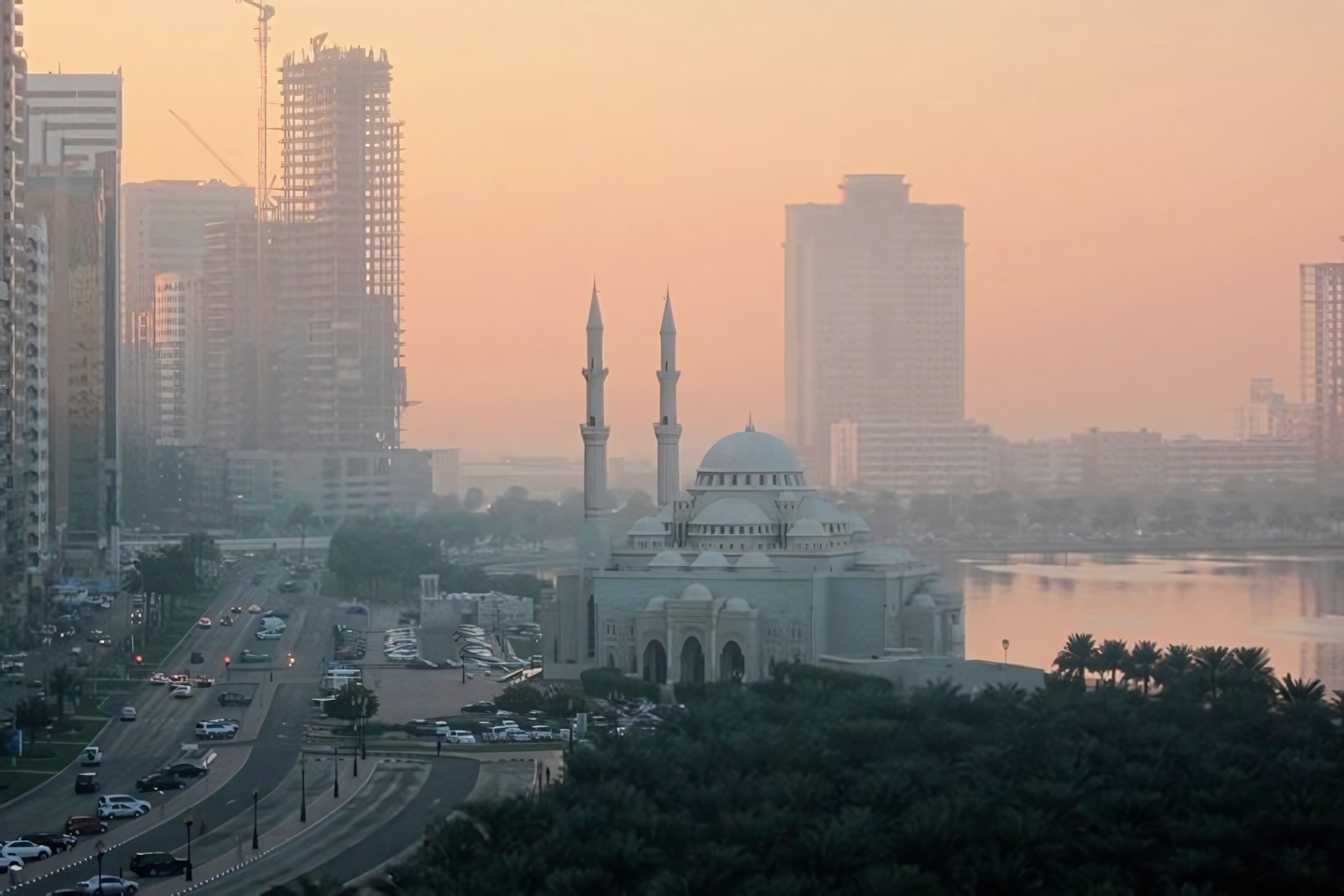 Khaleed Lagoon in the evening, Sharjah