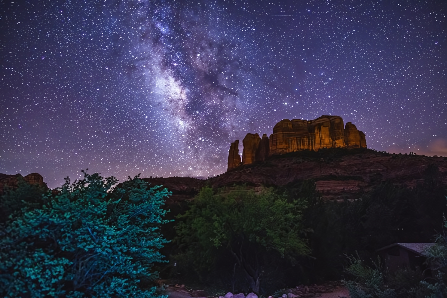 Milky Way over Catherdral Rock, Sedona