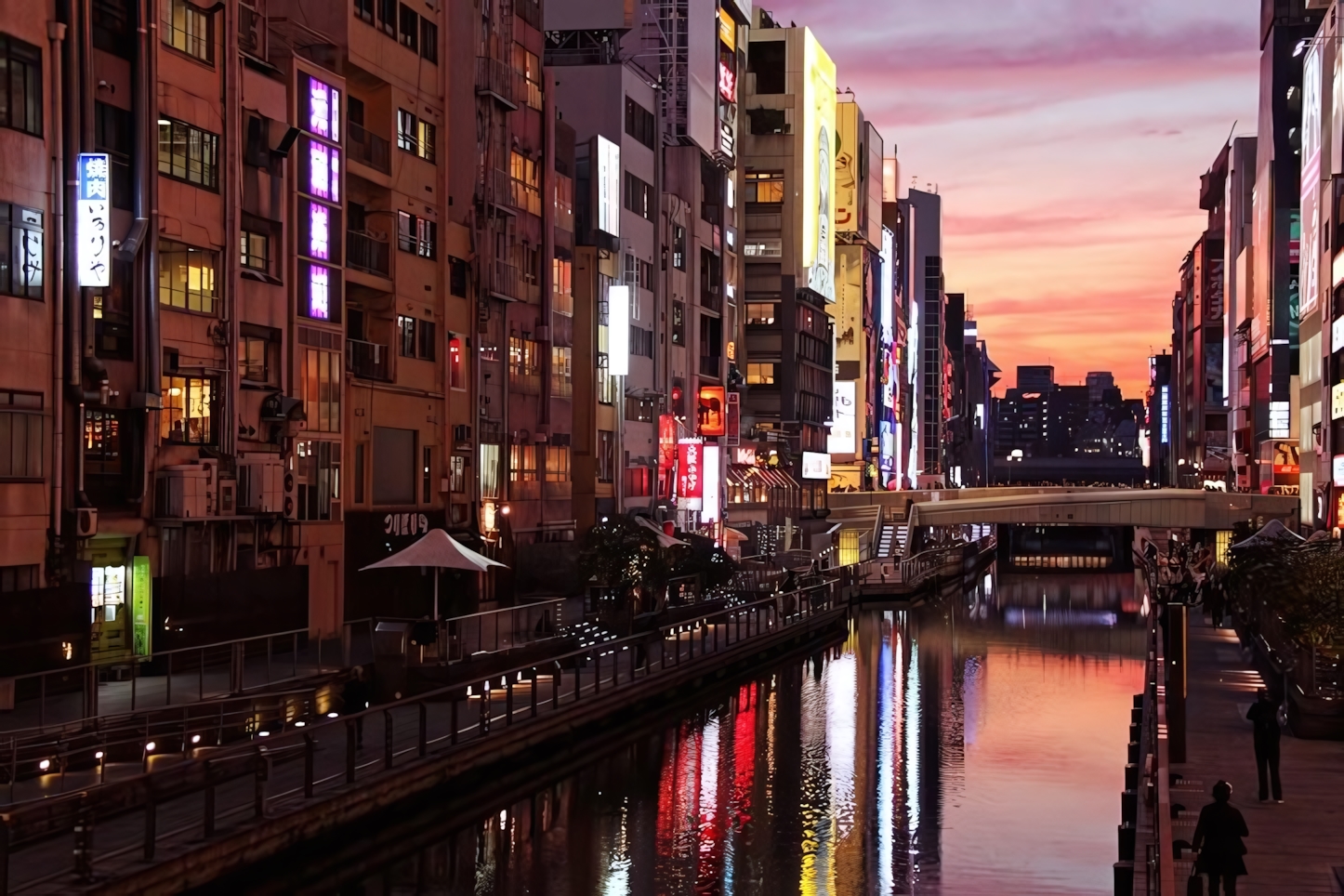 Osaka in the evening