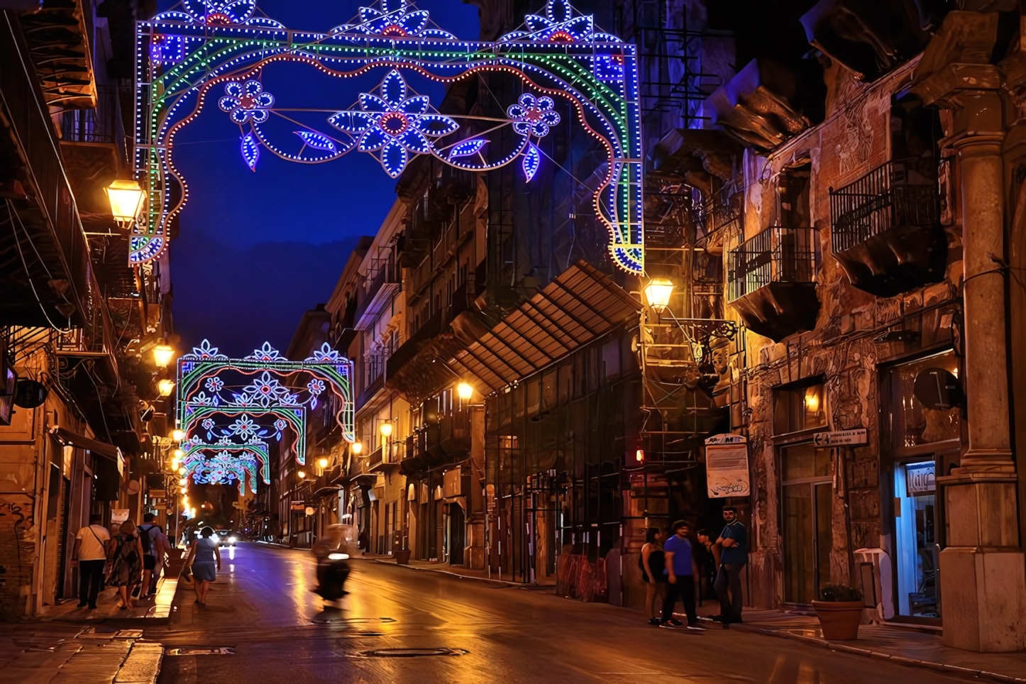 Palermo at night