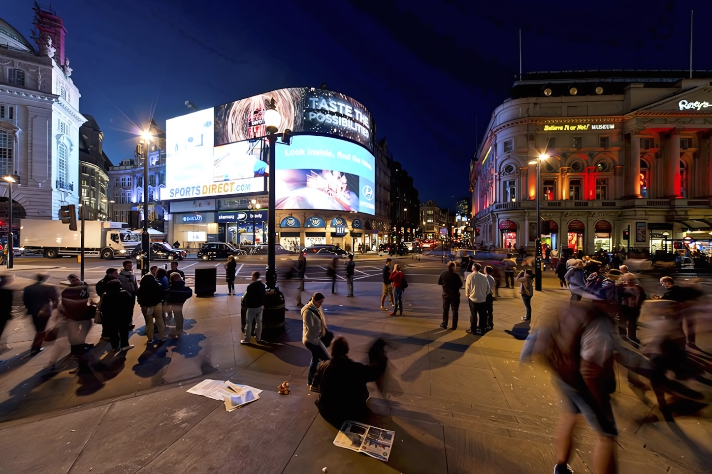 Piccadily Circus at Night, London