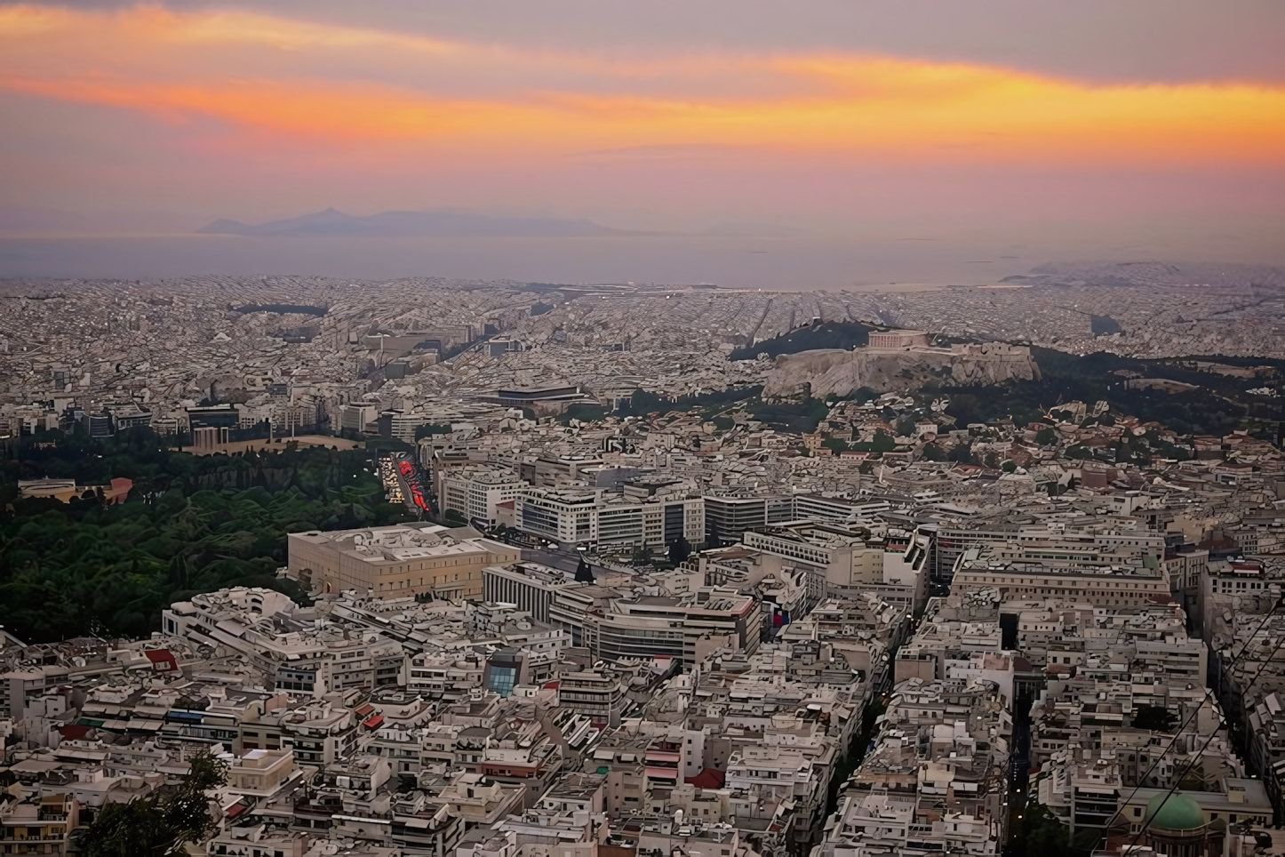 Sunset from the Lycabettus Hill, Athens