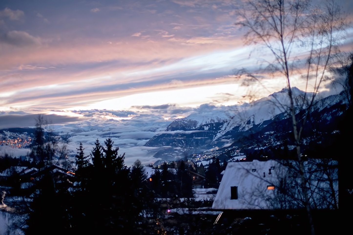 Sunset in Crans Montana