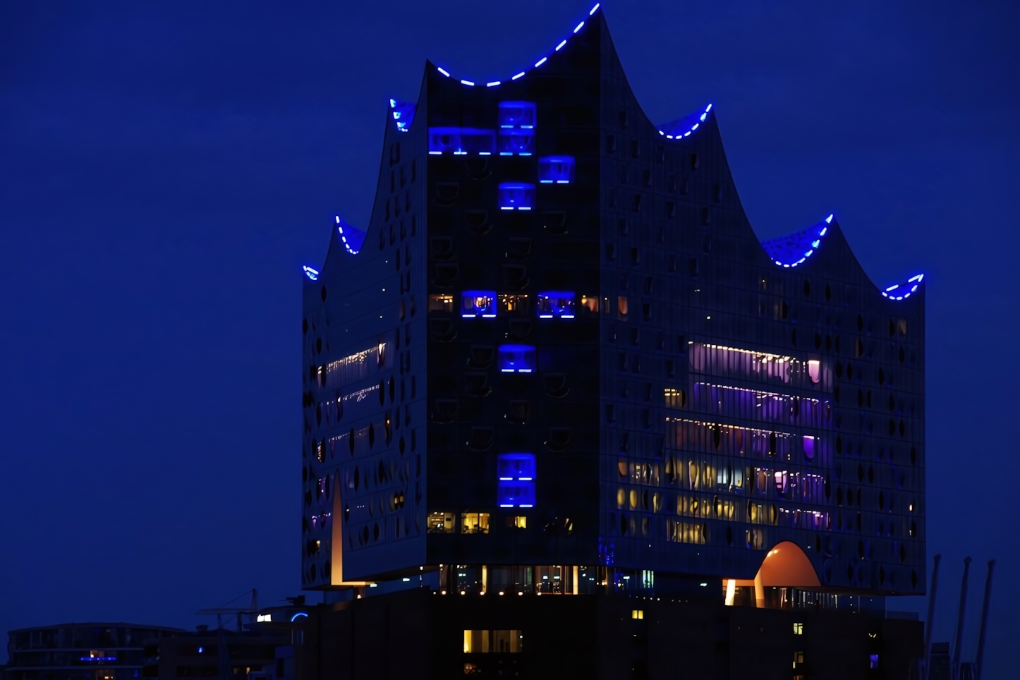 The Elbphilharmonie at night, Hamburg