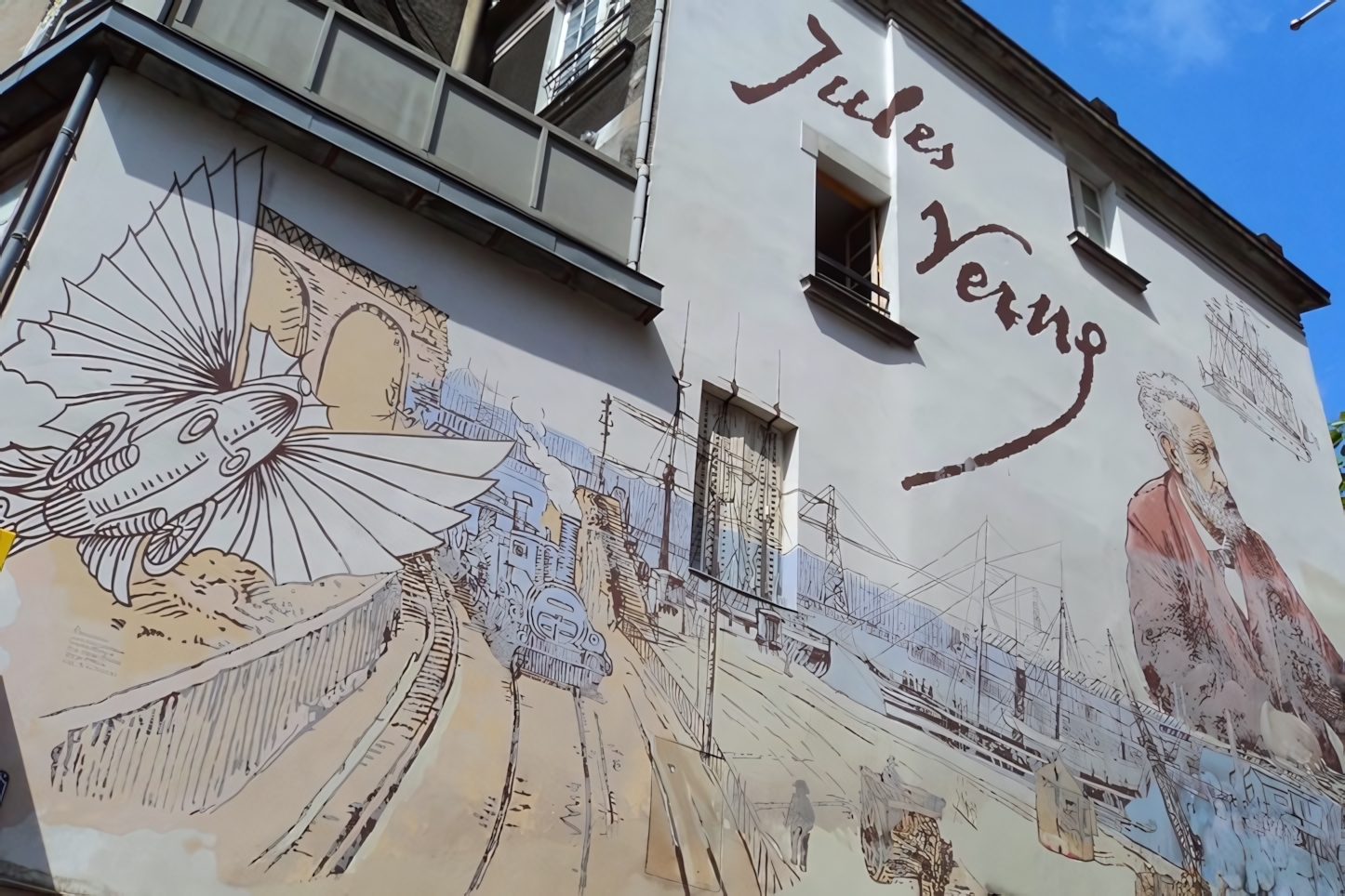 The Jules Verne Mural, Nantes