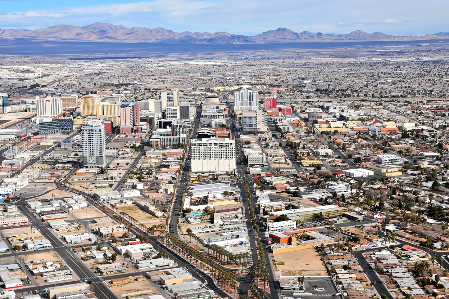 The view from the top of the Stratosphere tower