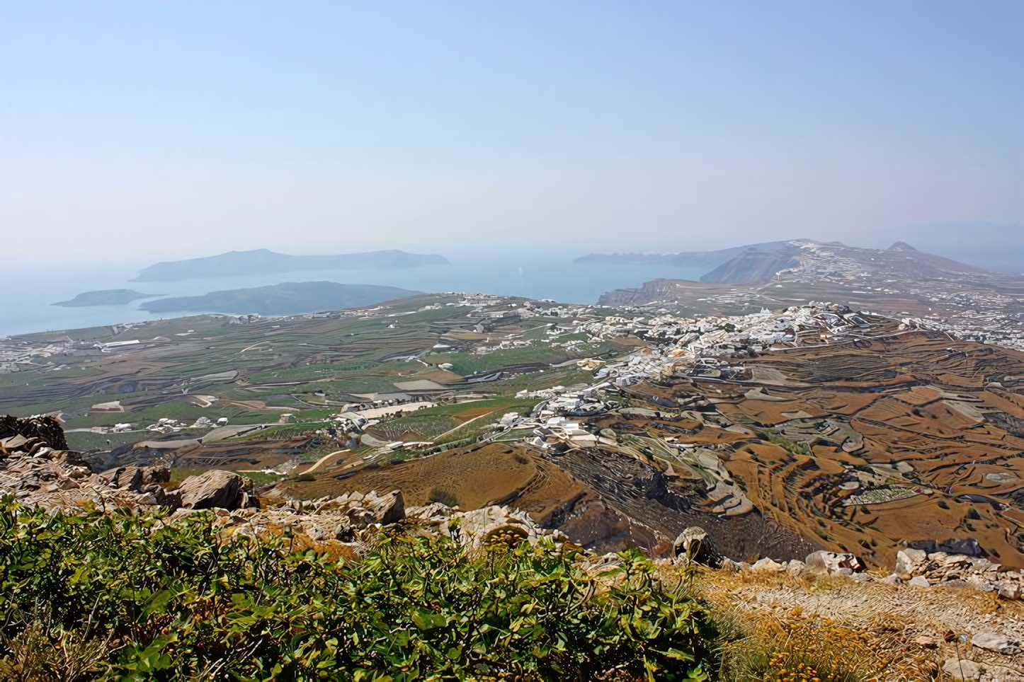 View from Mt Profitis Ilias