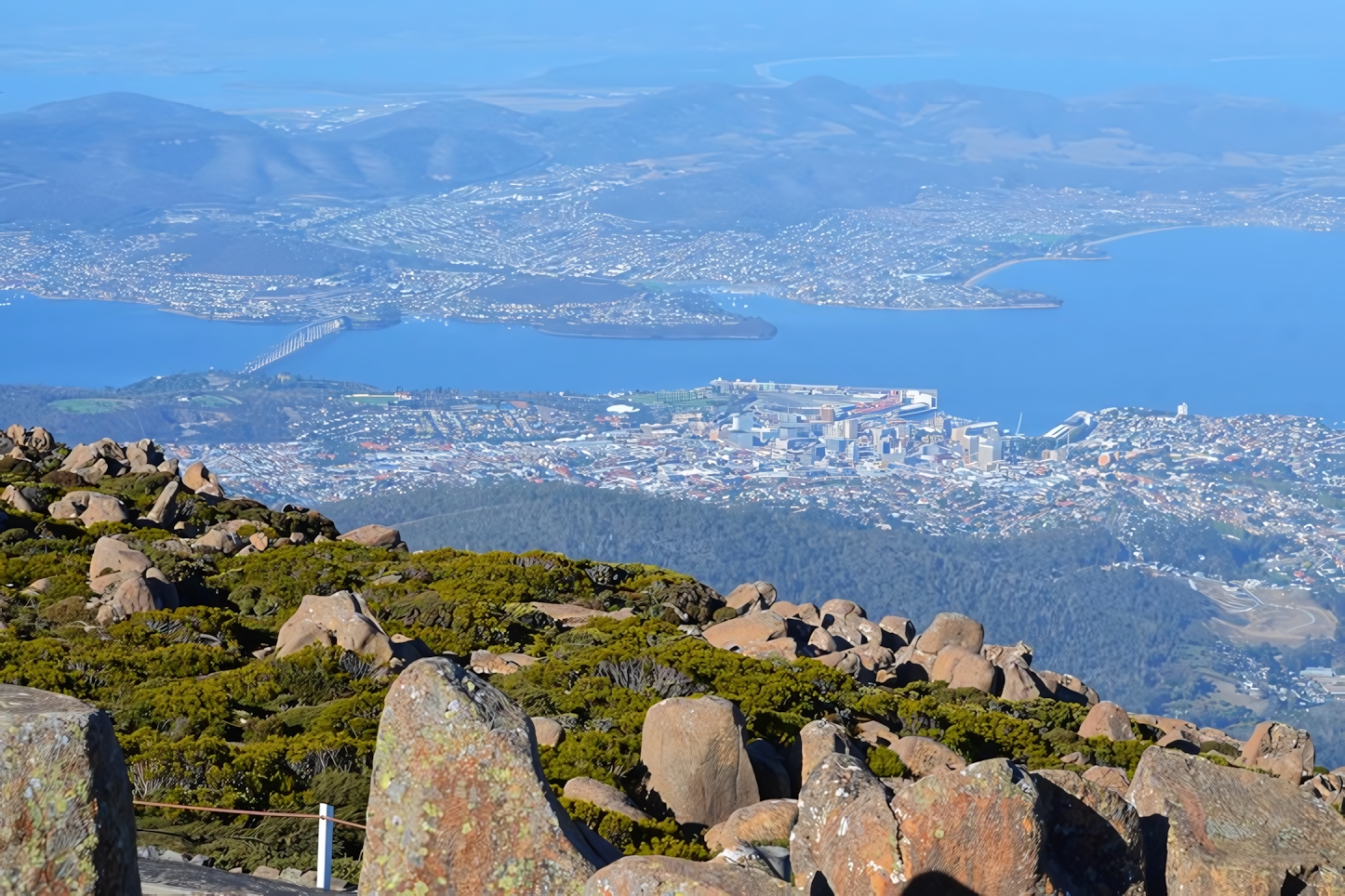 View of Hobart from Mt. Wellington