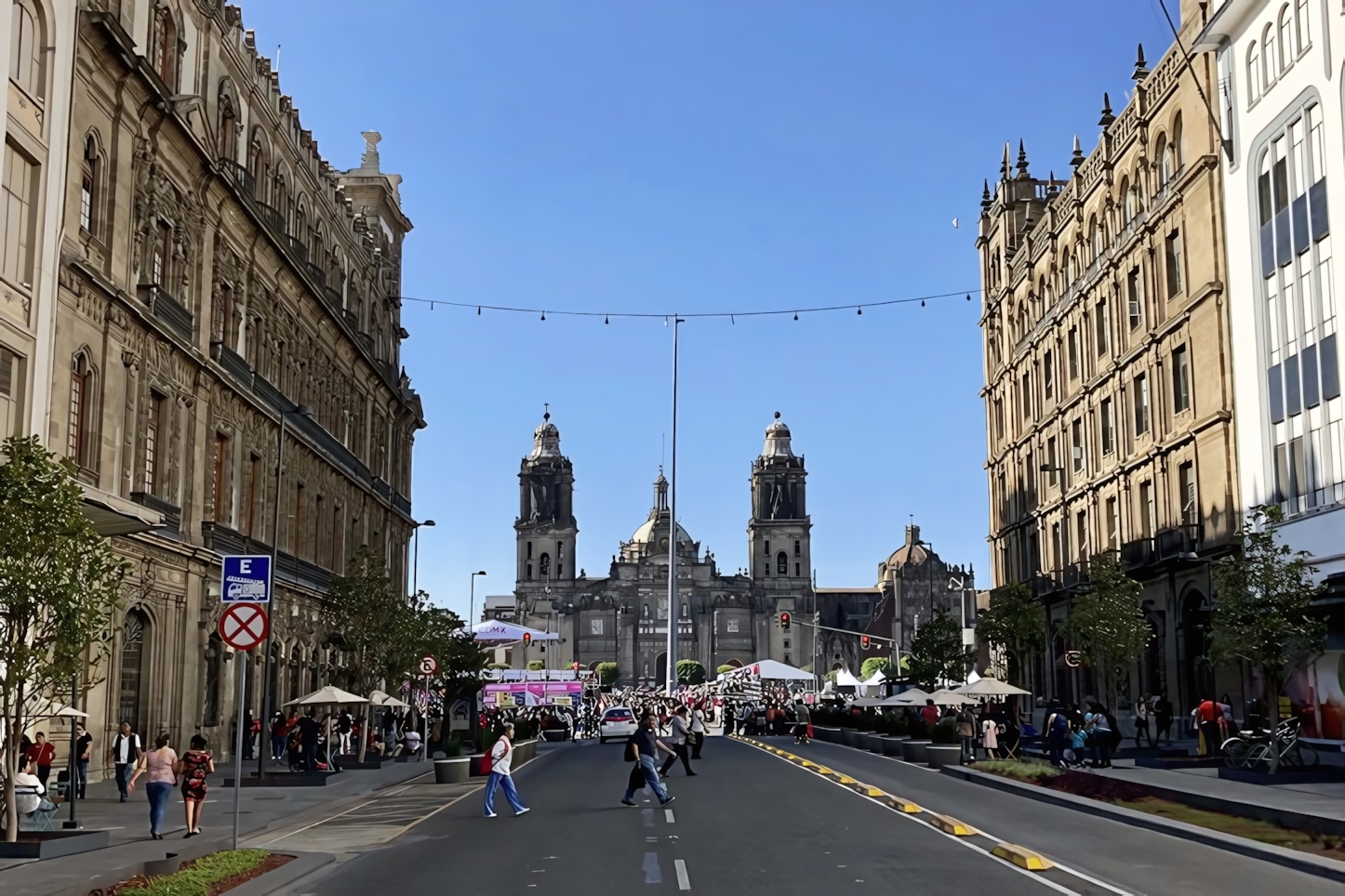 View toward the Zocalo and Cathedral