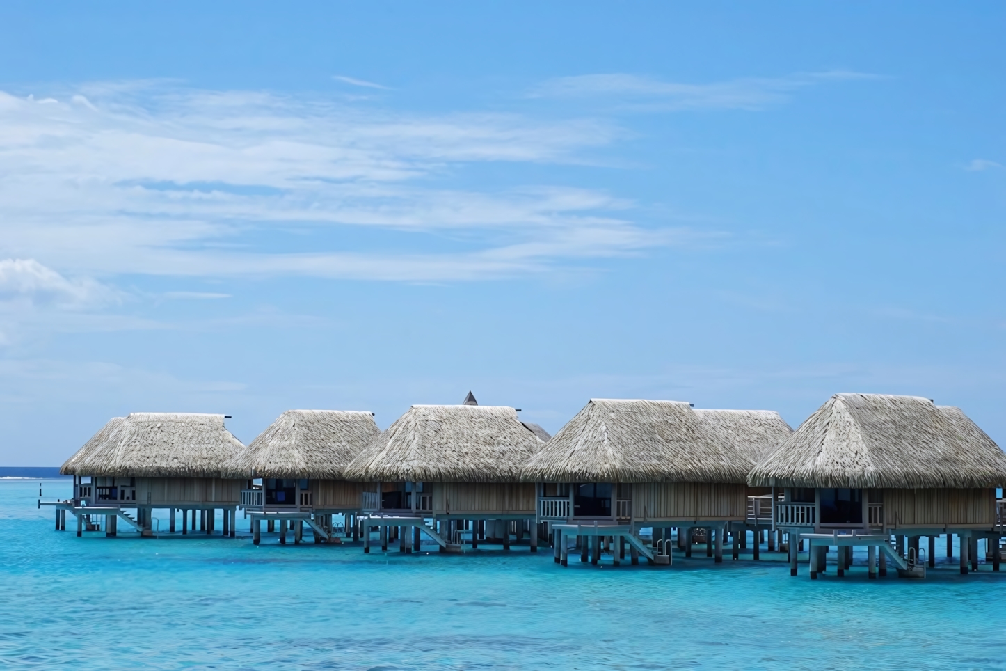 Water bungalows, Moorea